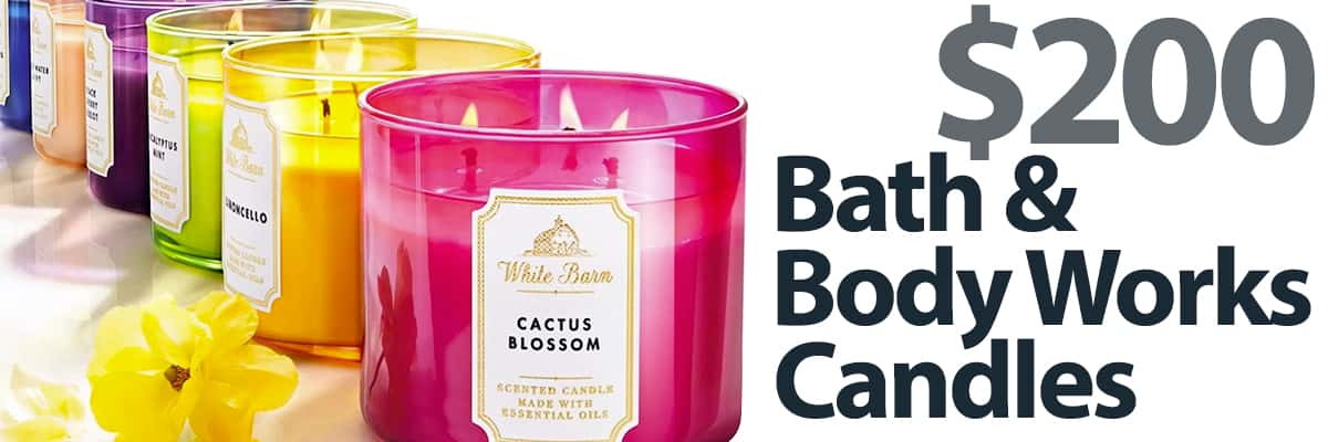 Candles bath and body works